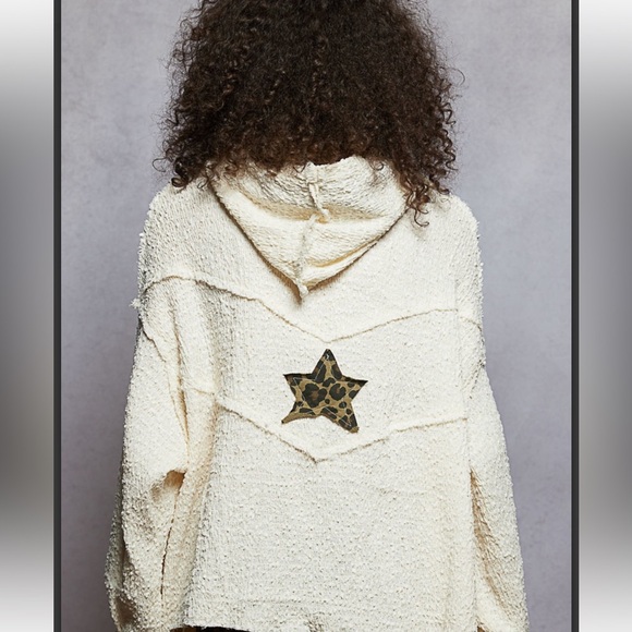 POL. Animal print patchwork balloon sleeve top - Picture 4 of 7